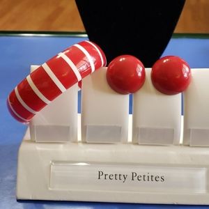 2 For $15! Red & white bangle set